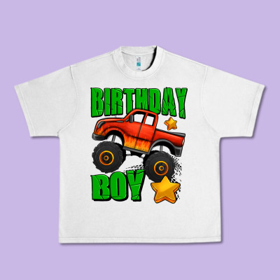 Birthday Boy Monster Truck Urban Heavy Tee Designed By Jasminsmagicworld