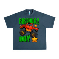 Midnight Navy birthday boy monster truck Urban Heavy Tee - Jasminsmagicworld