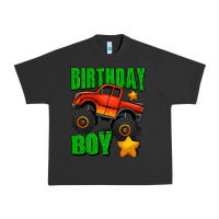 Pigment Black birthday boy monster truck Urban Heavy Tee - Jasminsmagicworld