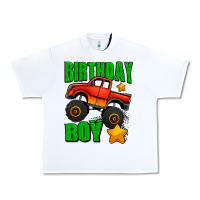 White birthday boy monster truck Urban Heavy Tee - Jasminsmagicworld
