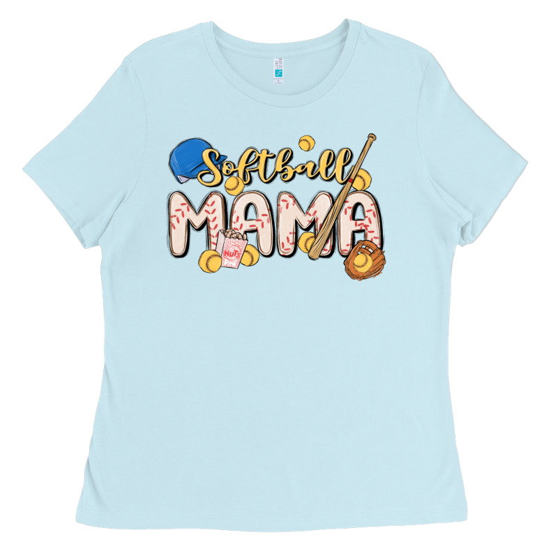 Softball Mama Ladies Tee by MaliasSmallBusiness | Teevron