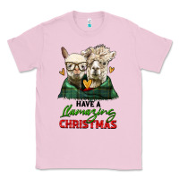 Bubblegum Pink have a llamazing christmas alpaca head Classic Tee - LillyAllenDesigns