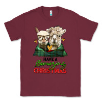 Burgundy have a llamazing christmas alpaca head Classic Tee - LillyAllenDesigns