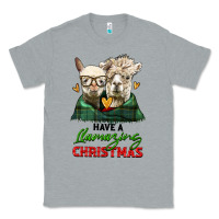Heather Grey have a llamazing christmas alpaca head Classic Tee - LillyAllenDesigns
