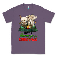 Lavender have a llamazing christmas alpaca head Classic Tee - LillyAllenDesigns