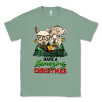 Sage have a llamazing christmas alpaca head Classic Tee - LillyAllenDesigns