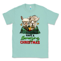 Seafoam have a llamazing christmas alpaca head Classic Tee - LillyAllenDesigns