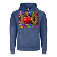 Vintage Denim 100 colorful day s Vintage Hoodie - Artiststas