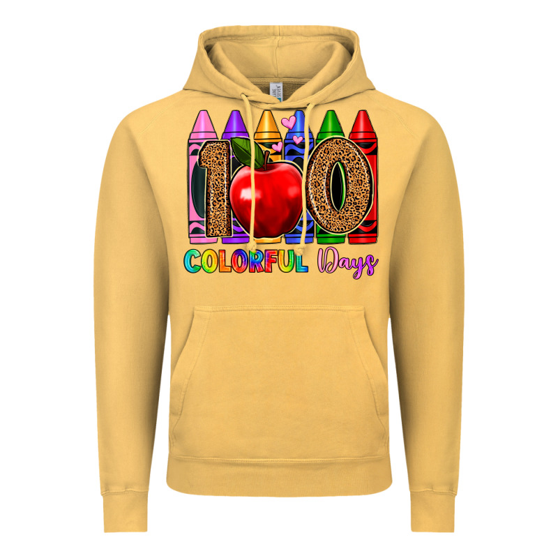 100 Colorful Day S Vintage Hoodie by Artiststas | Teevron