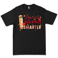 Black little miss 100 days smarter Premium Tee - MaliasSmallBusiness