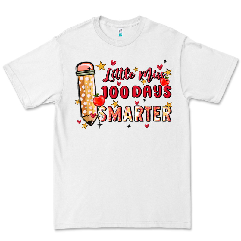 Little Miss 100 Days Smarter Premium Tee by MaliasSmallBusiness | Teevron