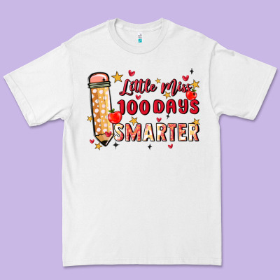 Little Miss 100 Days Smarter Premium Tee Designed By Maliassmallbusiness