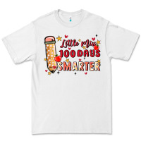 White little miss 100 days smarter Premium Tee - MaliasSmallBusiness