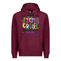 Burgundy I'm ready for fifth grade but is it ready for me Premium Hoodie - RanaPortraitStore