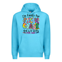 Ocean Blue I'm ready for fifth grade but is it ready for me Premium Hoodie - RanaPortraitStore