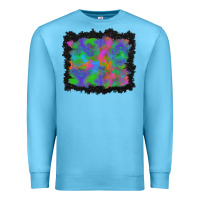 Ocean Blue halloween neon leopard background Premium Sweatshirt - BundleAndBundleShop