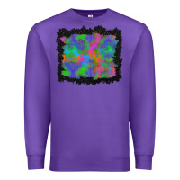 Purple halloween neon leopard background Premium Sweatshirt - BundleAndBundleShop
