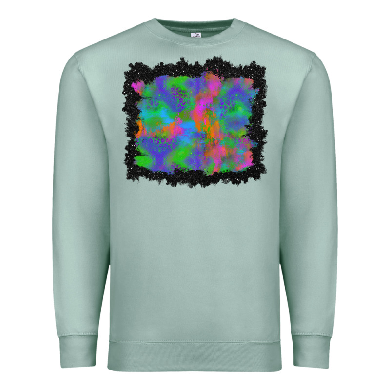 Halloween Neon Leopard Background Premium Sweatshirt by BundleAndBundleShop | Teevron