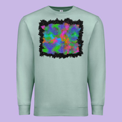 Halloween Neon Leopard Background Premium Sweatshirt Designed By Bundleandbundleshop