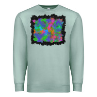 Seafoam halloween neon leopard background Premium Sweatshirt - BundleAndBundleShop