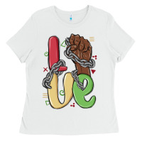White love juneteenth Ladies Tee - MaliasSmallBusiness