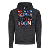 Vintage Black red white and boom 4th of july Vintage Hoodie - Artiststas