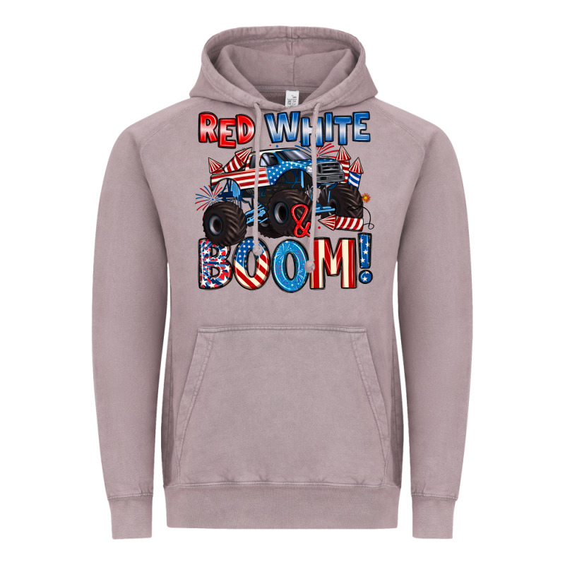 Red White And Boom 4th Of July Vintage Hoodie by Artiststas | Teevron