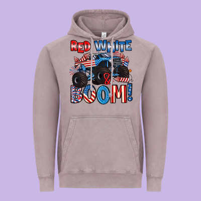 Red White And Boom 4th Of July Vintage Hoodie Designed By Artiststas