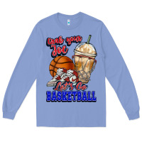 Colony Blue Grab your joe let's go Basketball Long Sleeve Tee - NancyCooperArtShop