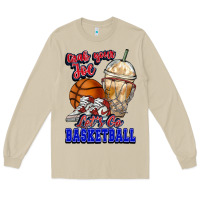 Mushroom Grab your joe let's go Basketball Long Sleeve Tee - NancyCooperArtShop