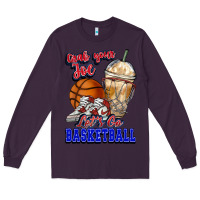 Plum Grab your joe let's go Basketball Long Sleeve Tee - NancyCooperArtShop