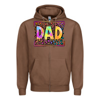 Chestnut lgbtq tie dye dad Zipper Hoodie - OliviaCreatesArt