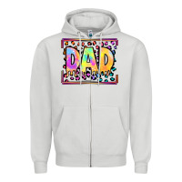 Dove Grey lgbtq tie dye dad Zipper Hoodie - OliviaCreatesArt