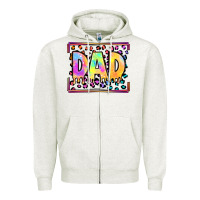 Oatmeal Heather lgbtq tie dye dad Zipper Hoodie - OliviaCreatesArt