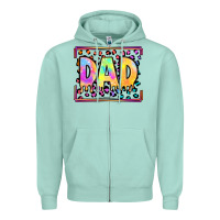Seafoam lgbtq tie dye dad Zipper Hoodie - OliviaCreatesArt