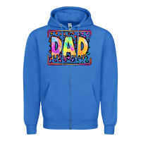 True Royal lgbtq tie dye dad Zipper Hoodie - OliviaCreatesArt