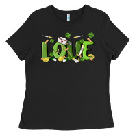 Black st patricks love nurse Ladies Tee - MaliasSmallBusiness