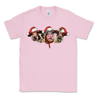 Bubblegum Pink christmas holstein cows Classic Tee - LillyAllenDesigns