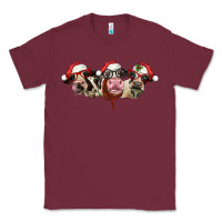 Burgundy christmas holstein cows Classic Tee - LillyAllenDesigns