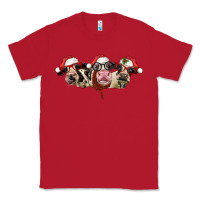 Red christmas holstein cows Classic Tee - LillyAllenDesigns