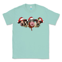 Seafoam christmas holstein cows Classic Tee - LillyAllenDesigns