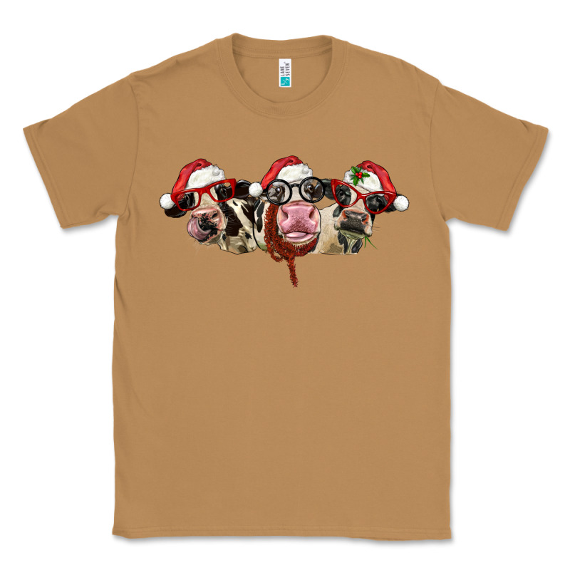 Christmas Holstein Cows Classic Tee by LillyAllenDesigns | Teevron