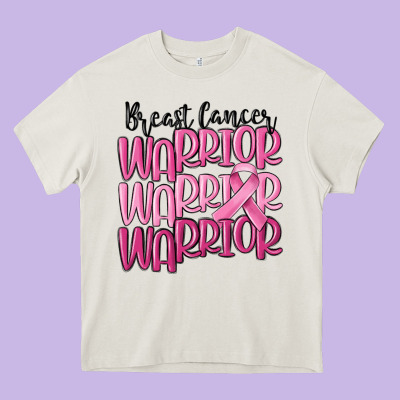 Breast Cancer Warrior Heavy Core Tee Designed By Maliassmallbusiness