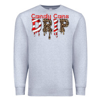 Heather Grey candy cane drip Premium Sweatshirt - FaDigitalArtStudio