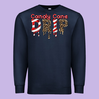 Candy Cane Drip Premium Sweatshirt Designed By Fadigitalartstudio