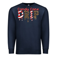 Navy candy cane drip Premium Sweatshirt - FaDigitalArtStudio