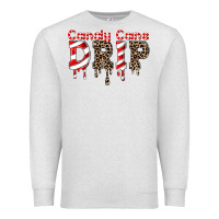Oatmeal Heather candy cane drip Premium Sweatshirt - FaDigitalArtStudio