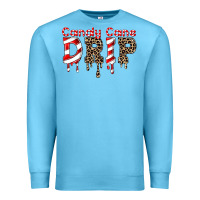 Ocean Blue candy cane drip Premium Sweatshirt - FaDigitalArtStudio
