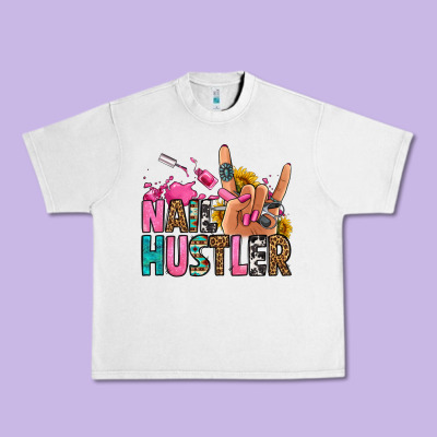 Nail Hustler Urban Heavy Tee Designed By Jasminsmagicworld
