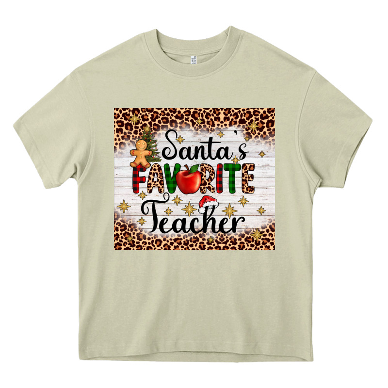 Santa's Favorite Teacher Heavy Core Tee by AdoDesignShop | Teevron